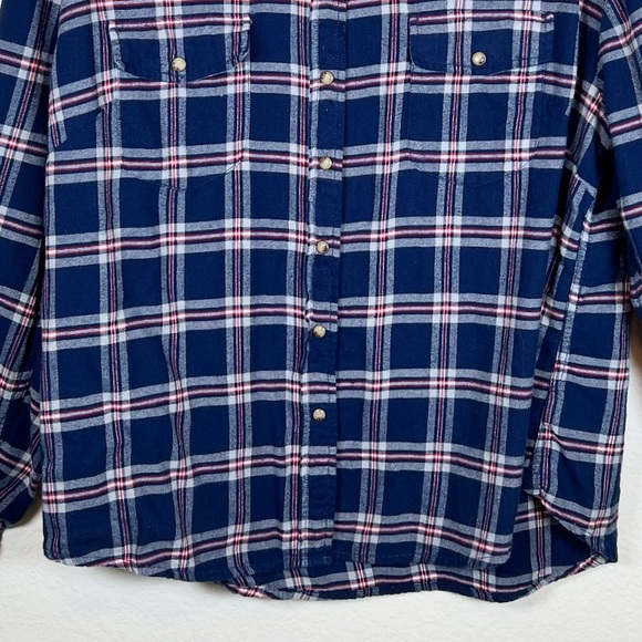 Zachs Girlfriend Plaid Flannel Top - Picture 3 of 9